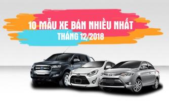 Mẫu xe ô tô bán được nhiều nhất trong tháng 12/2018