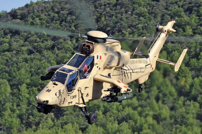 Eurocopter Tiger xếp vị trí thứ 4 trong danh sách những chiếc trực thăng hiện đại nhất thế giới.