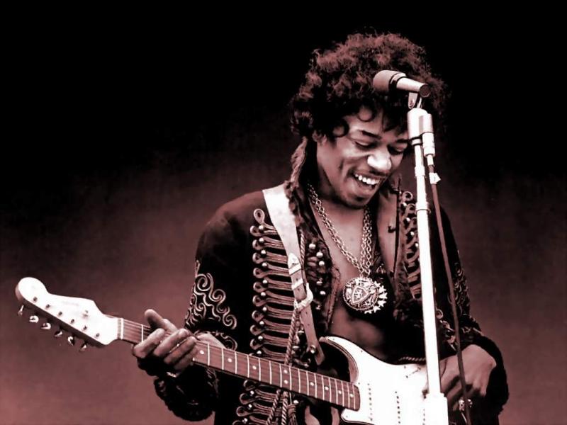 Nghệ sĩ guitar Jimi Hendrix (1942 - 1970) - nghệ sĩ guitar xuất sắc nhất thế giới.