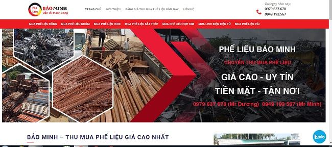 Công ty thu mua phế liệu Bảo Minh