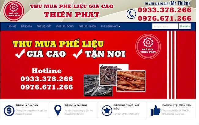 Công ty thu mua phế liệu Thiên Phát