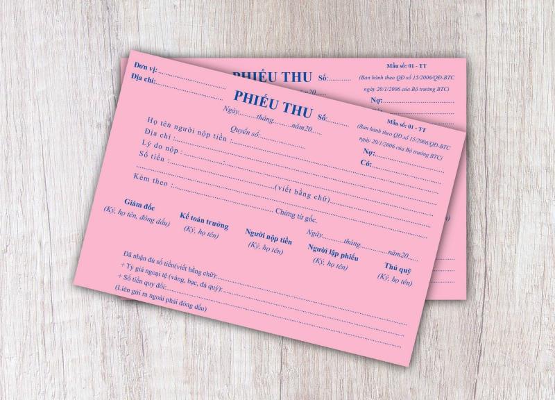 Top 4 Dịch vụ in phiếu thu chi giá rẻ và uy tín tại TP. HCM