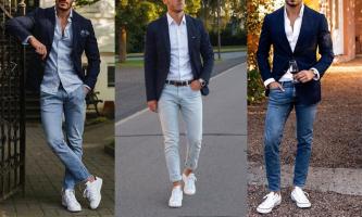 Cách phối áo vest nam với quần jean