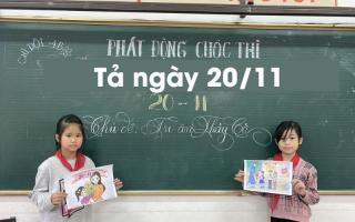 Bài văn tả ngày 20/11 lớp 3, 4, 5, 6 ngắn gọn (điểm cao)
