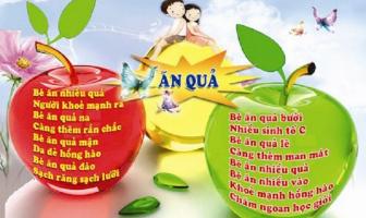 Giáo án bài thơ ăn quả cho trẻ mầm non hay nhất