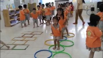 Giáo án bật tách khép chân qua 5 ô cho trẻ mầm non hay nhất