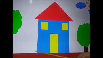 Giáo án cắt dán ngôi nhà từ các hình học cho trẻ mầm non hay nhất