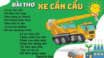 Giáo án dạy thơ xe cần cẩu cho trẻ mầm non chi tiết nhất