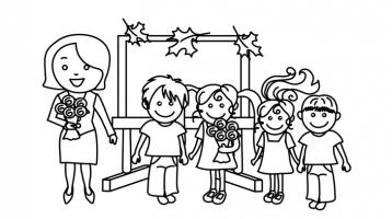 Giáo án tô màu tranh vẽ cô giáo và các bạn cho trẻ mầm non hay nhất