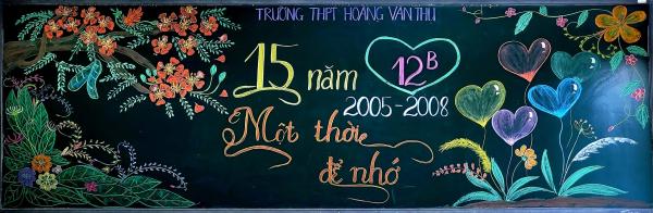 Mẫu trang trí bảng họp lớp - kỉ niệm 20 năm ra trường đẹp nhất