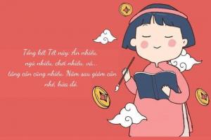 STT đăng ảnh Tết cho bé hài hước, ngắn gọn, hay nhất