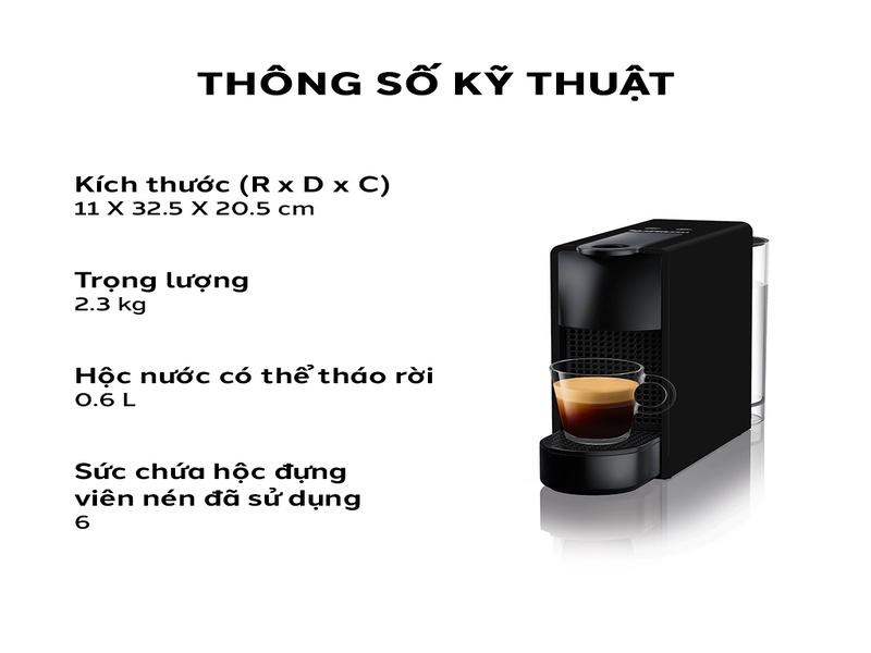 Máy pha cà phê Nespresso Essenza Mini Đen