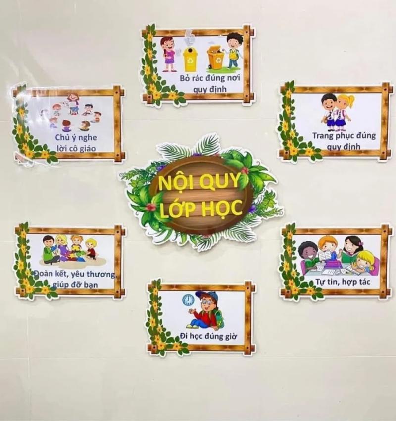 Trang trí nội quy bằng hình ảnh minh họa sinh động