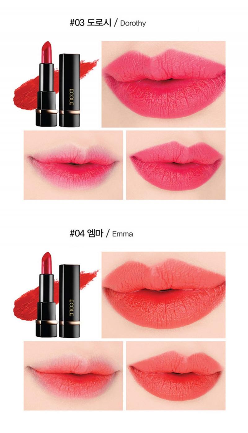 2. Son thỏi Ecole Shine Black Lipstict