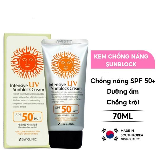 3W Clinic Intensive UV Sunblock Cream SPF 50 PA+++