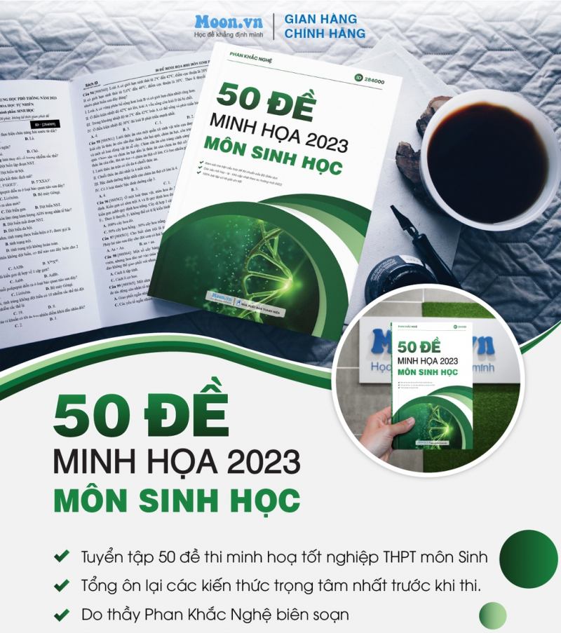 50 đề minh họa môn Sinh học 2023