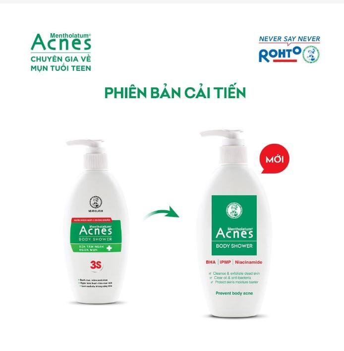 Acnes Body Shower - Sữa tắm trị mụn lưng đến từ V.Rohto Mentholatum