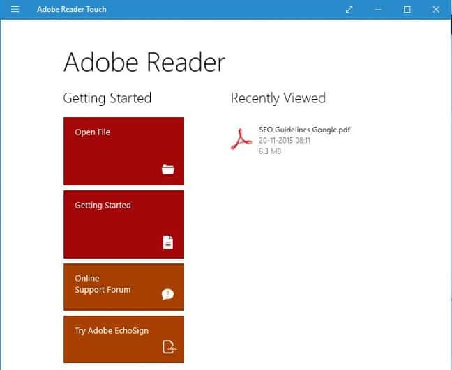 acrobat reader touch download