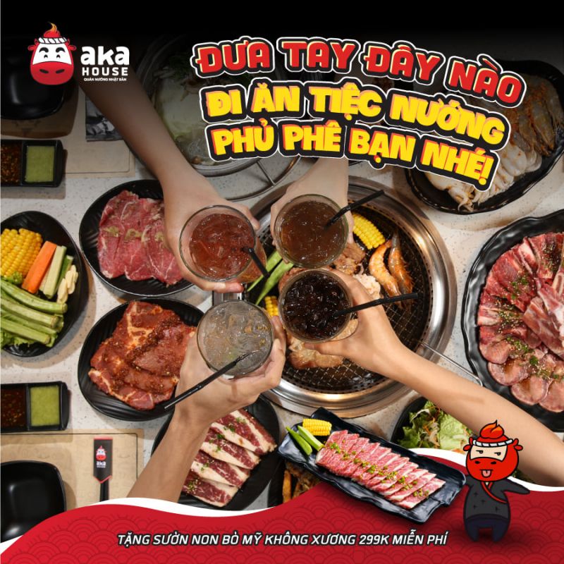 Với Aka House - Quán Nướng Nhật Bản sẽ mang đến cho bạn cảm giác như đang thức thức ẩm thực tại Hàn