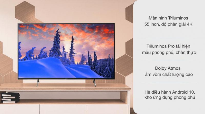 Android Tivi Sony 4K 55 inch KD-55X80J