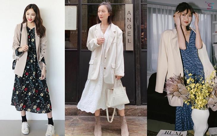 Áo blazer kết hợp váy