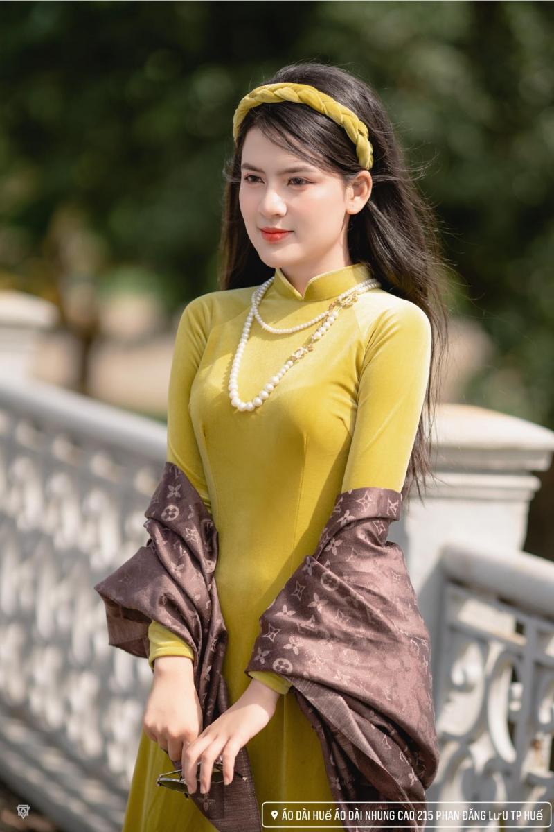 Áo Dài Nhung Cao