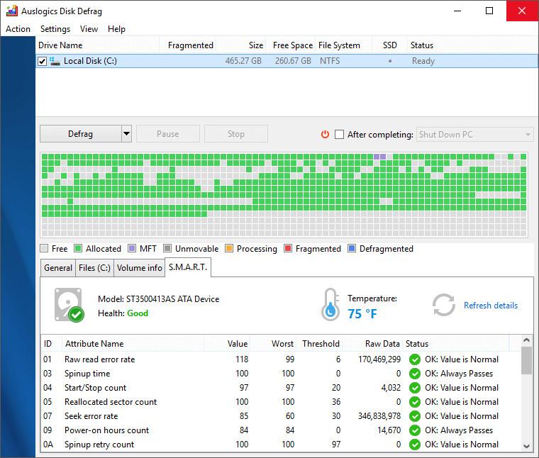 Auslogics Disk Defrag