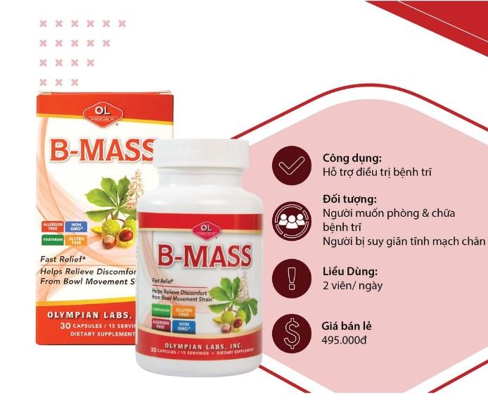 B-Mass - Viên hỗ trợ điều trị bệnh trĩ