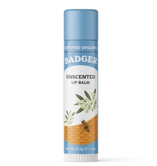 Badger Classic Unscented Lip Balm USDA Organic