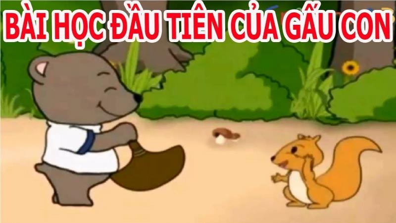 Bài học đầu tiên của Gấu con