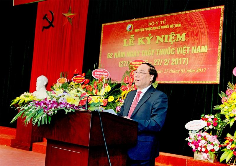 Nhân dịp kỷ niệm 59 năm ngày Thầy thuốc Việt Nam, thay mặt Lãnh đạo Sở Y tế, ai đã phát biểu?
