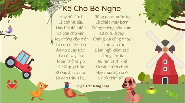 Bài thơ: Kể cho bé nghe