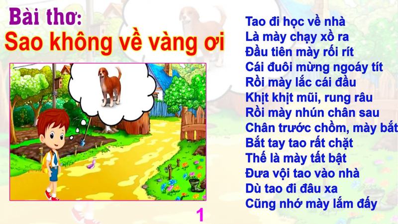 Bài thơ: Sao không về Vàng ơi?