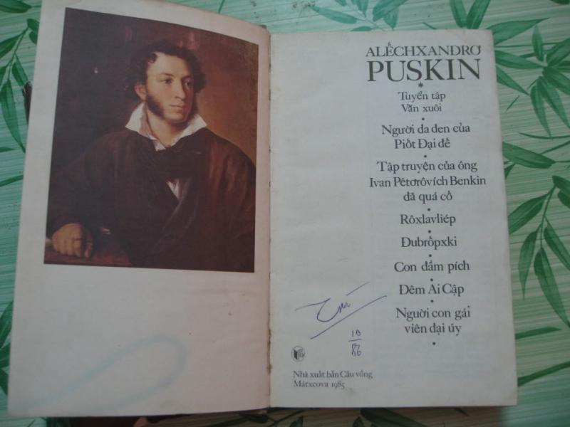 Ảnh chân dung đại thi hào Nga - Pushkin