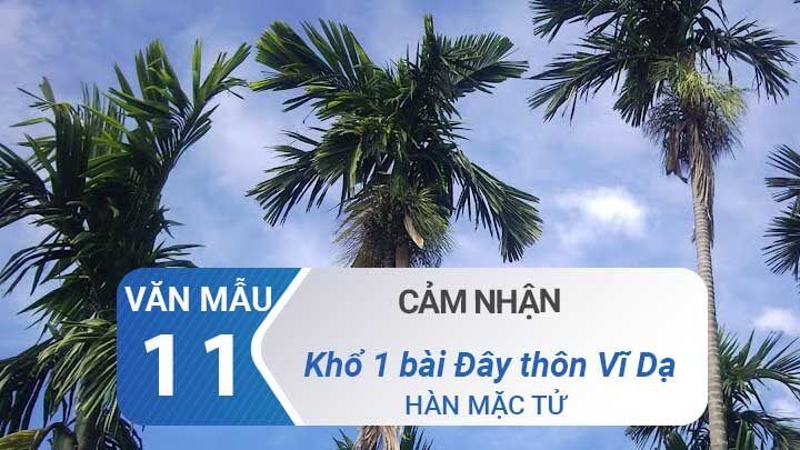 Bài văn cảm nhận khổ 1 bài thơ 