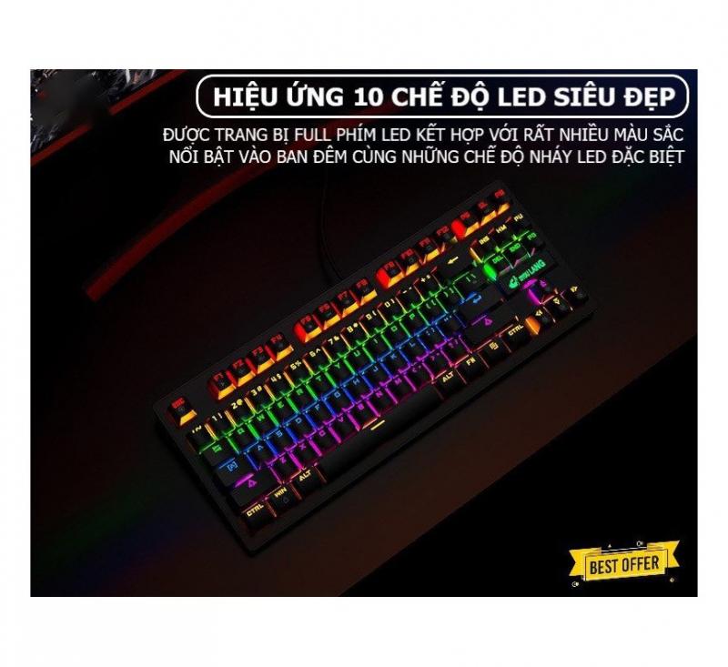 Bàn phím cơ gaming ZIYOU K2 PRO LED RGB 10
