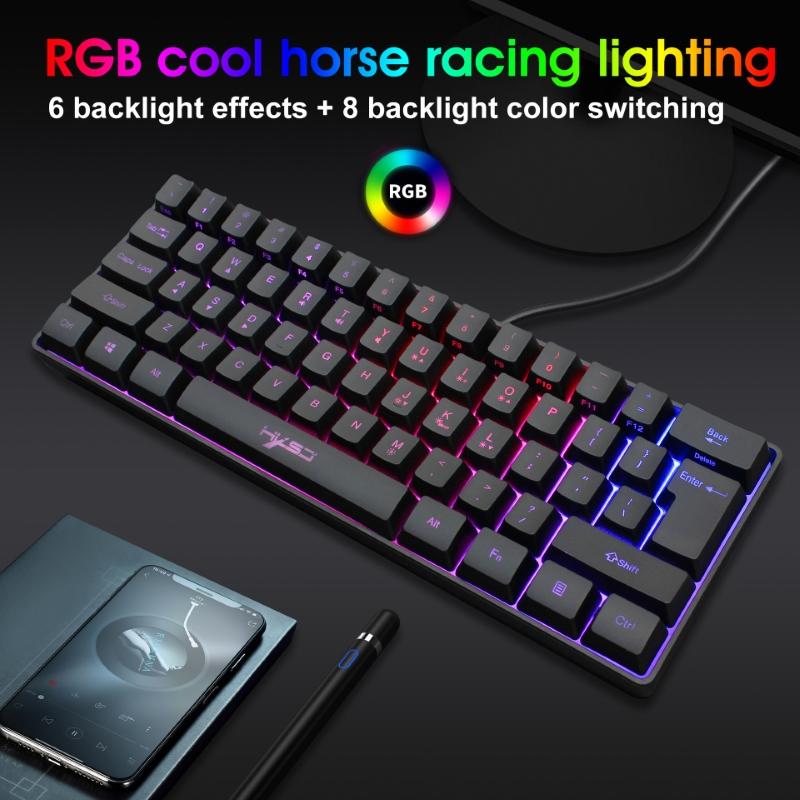 Bàn phím giả cơ gaming mini Led RGB V700