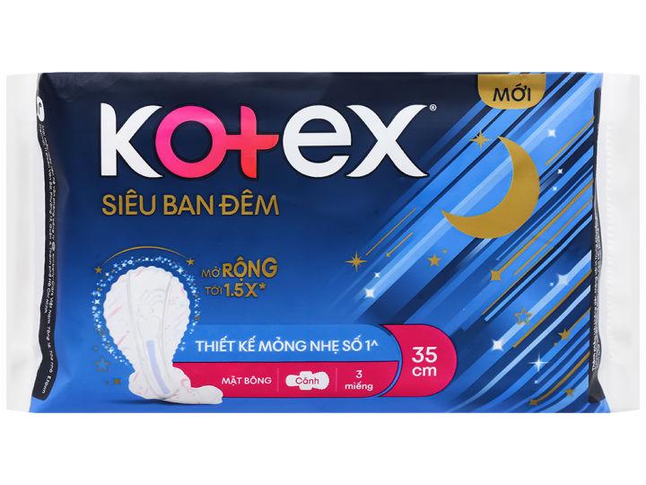Băng vệ sinh ban đêm Kotex Style khô thoáng 35cm