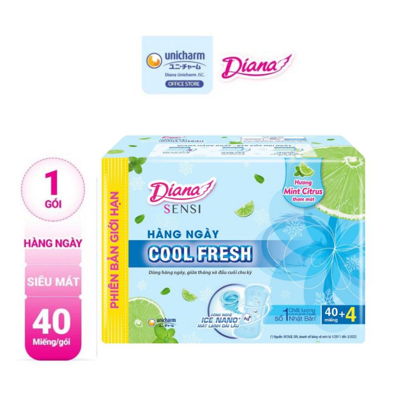 Băng vệ sinh Diana hàng ngày Sensi Cool Fresh 40 miếng