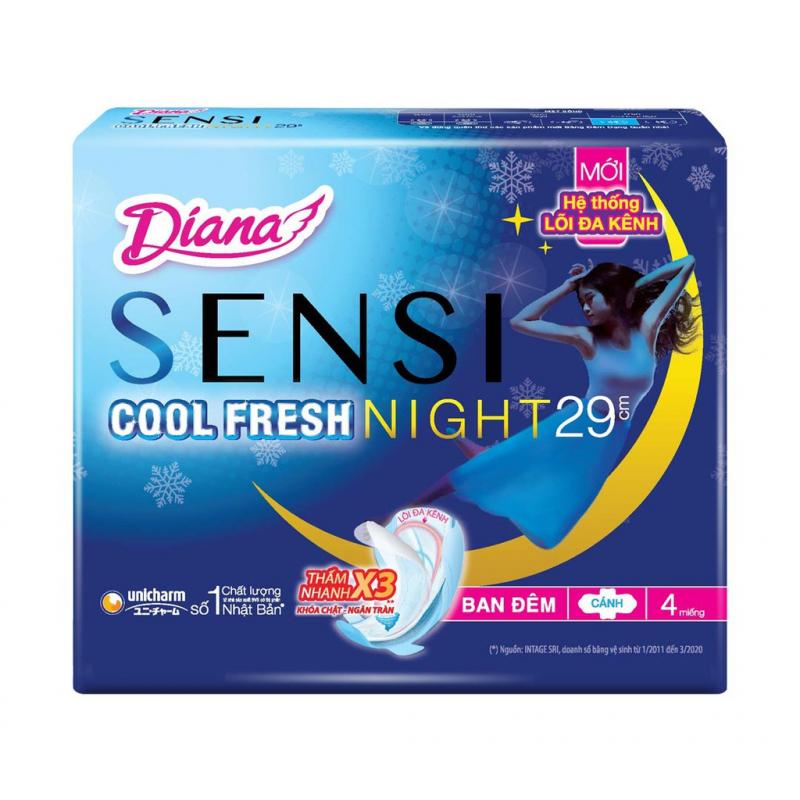 Băng vệ sinh Diana Sensi Cool Fresh Night 29cm