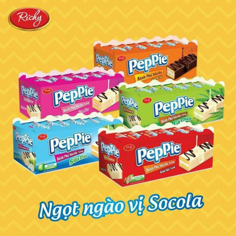 Bánh bông lan phủ socola Peppie