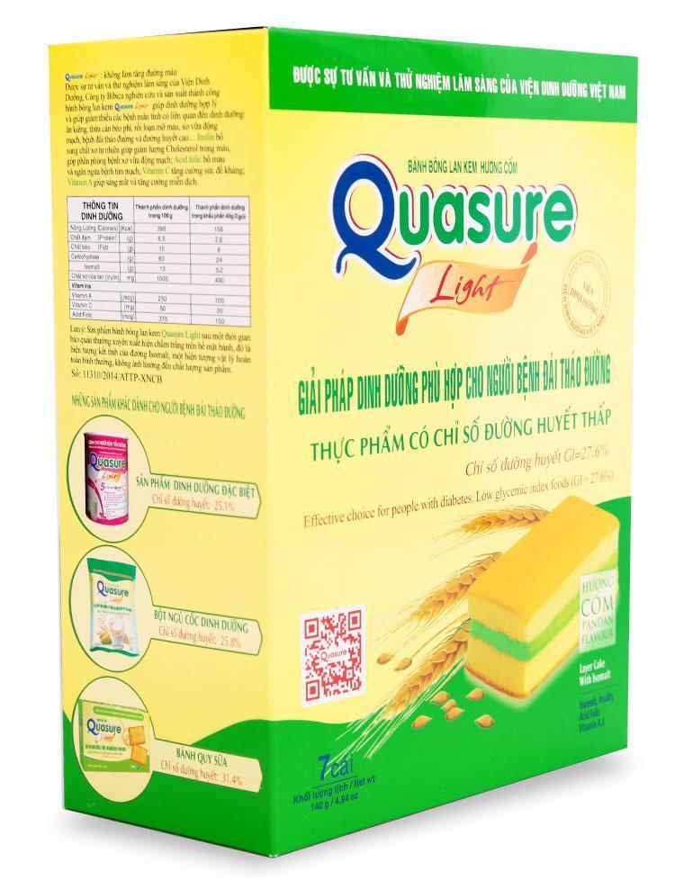 Bánh bông lan Quasure light có chỉ số đường huyết thấp dùng để thay thế các loại bánh kẹo chứa đường