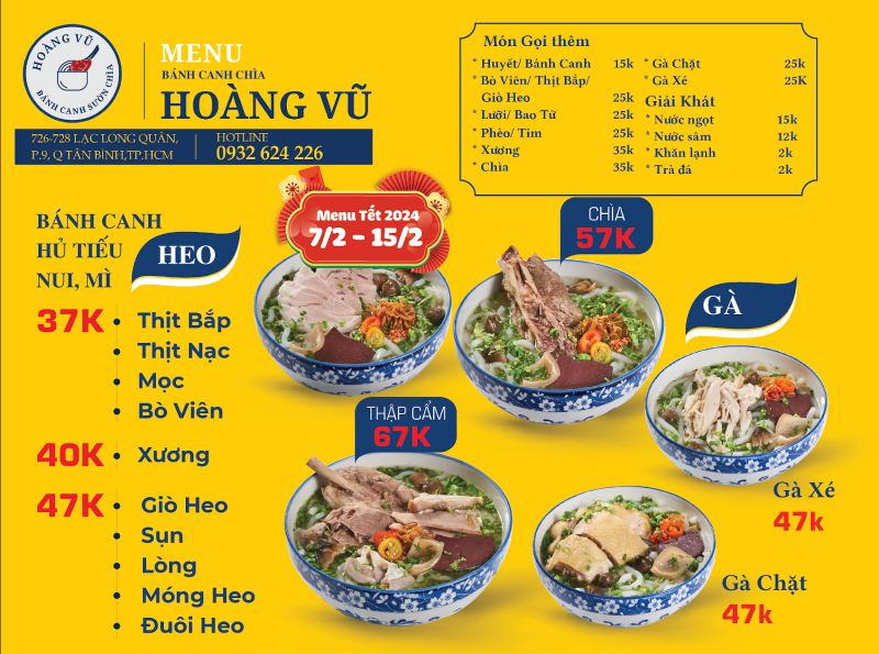 Bánh canh sườn chìa Hoàng Vũ