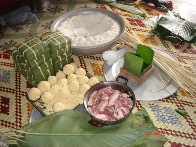 Nguyên liệu gói bánh Chưng