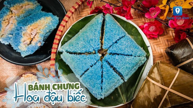 Bánh chưng hoa đậu biếc