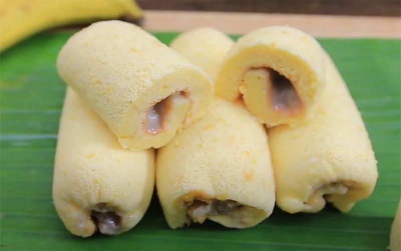 Bánh chuối cuộn Nhật Bản