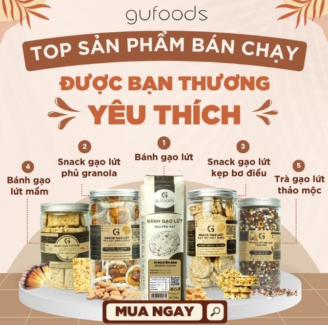 Bánh gạo lứt ăn kiêng GUfoods