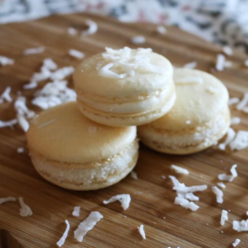 Bánh macaron dừa bằng bột mì