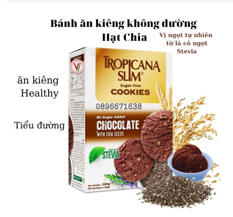 Bánh quy ăn kiêng hạt chia Tropicana Slim Chocolate