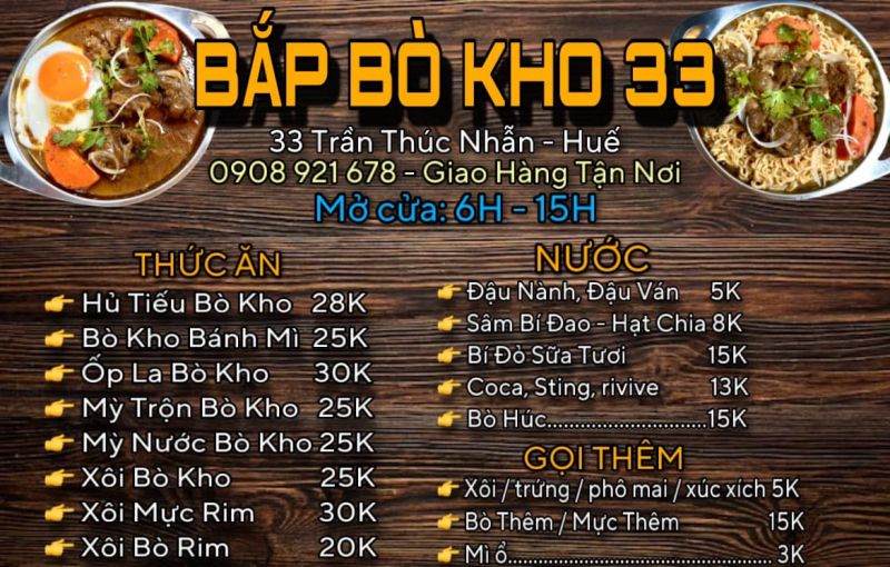 Quán Bắp Bò Kho 33